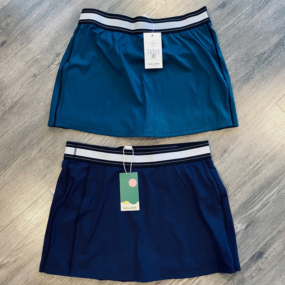 2-Halara Cloudful Air Athletic Skort Set teal & Purple Womens Large ZLXOV NWT
